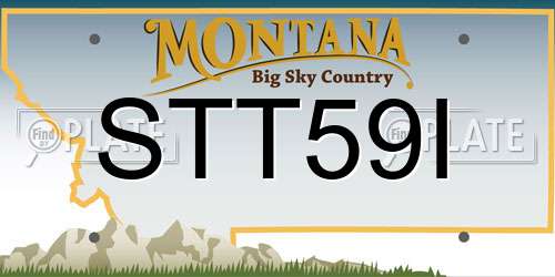 STT59I Montana License Plate