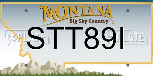 STT89I Montana License Plate