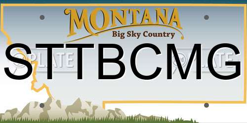 STTBCMG Montana License Plate