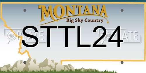 STTL24 Montana License Plate
