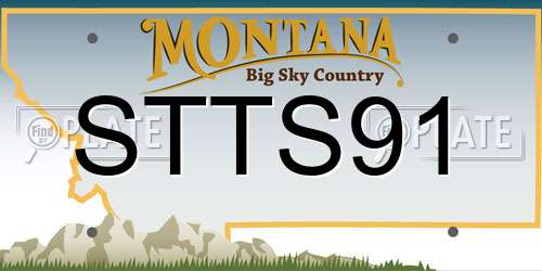 STTS91 Montana License Plate