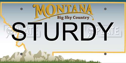 STURDY Montana License Plate