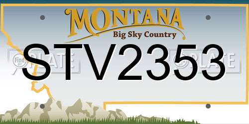 STV2353 Montana License Plate