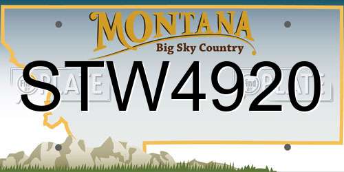 STW4920 Montana License Plate