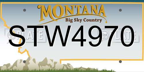 STW4970 Montana License Plate