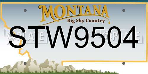 STW9504 Montana License Plate