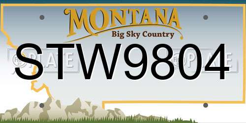 STW9804 Montana License Plate