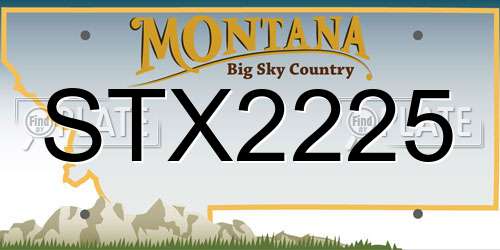 STX2225 Montana License Plate