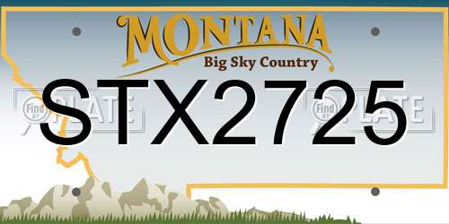 STX2725 Montana License Plate