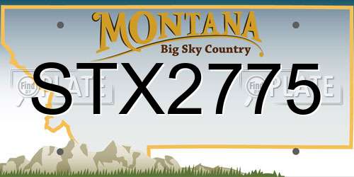 STX2775 Montana License Plate
