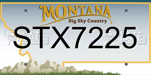 STX7225 Montana License Plate