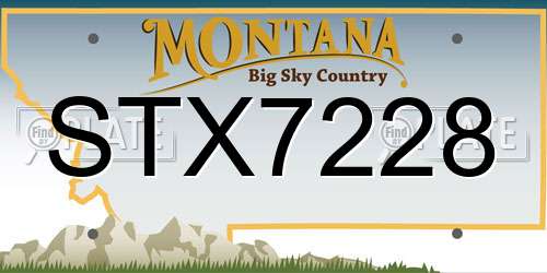 STX7228 Montana License Plate