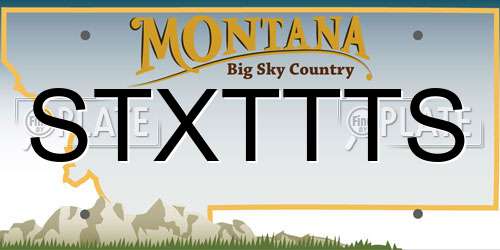 STXTTTS Montana License Plate