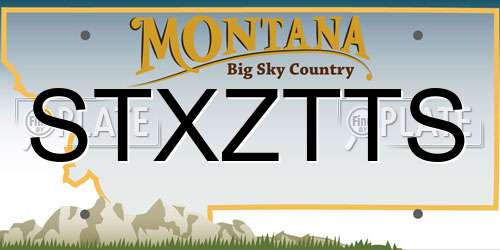 STXZTTS Montana License Plate