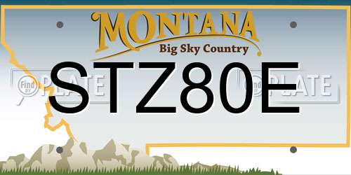 STZ80E Montana License Plate