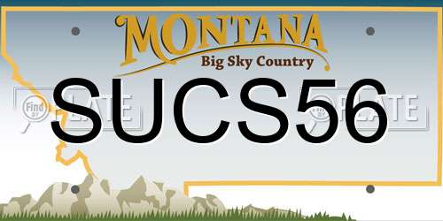 SUCS56 Montana License Plate
