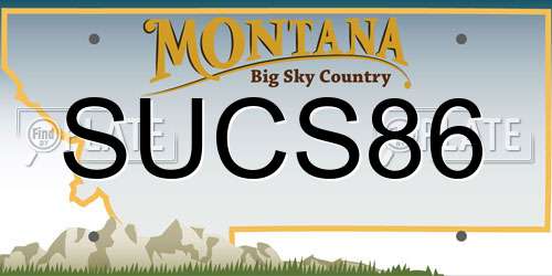 SUCS86 Montana License Plate