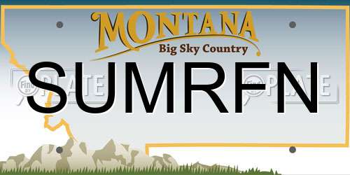 SUMRFN Montana License Plate