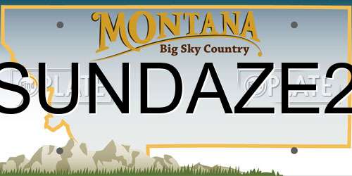 SUNDAZE2 Montana License Plate
