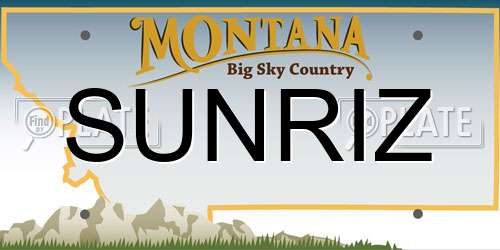 SUNRIZ Montana License Plate
