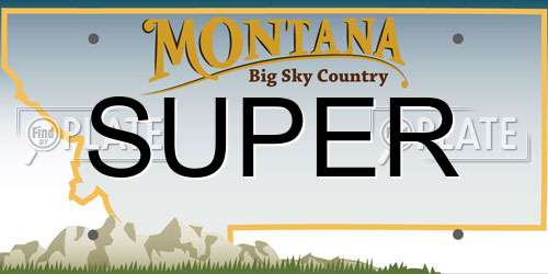 SUPER Montana License Plate