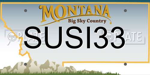 SUSI33 Montana License Plate