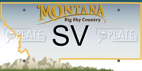 SV Montana License Plate