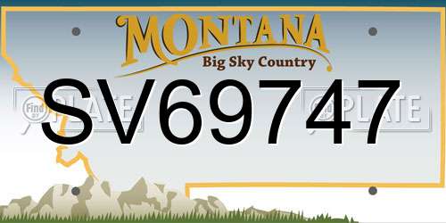 SV69747 Montana License Plate
