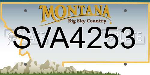 SVA4253 Montana License Plate