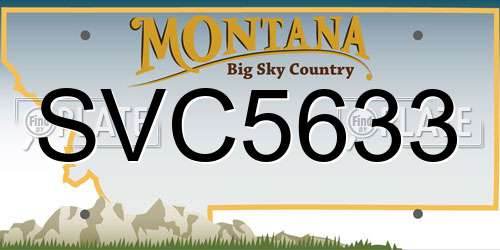 SVC5633 Montana License Plate
