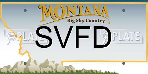 SVFD Montana License Plate