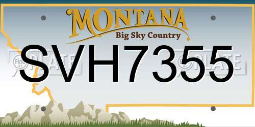 SVH7355 Montana License Plate