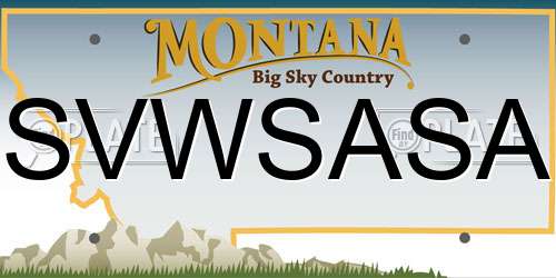 SVWSASA Montana License Plate