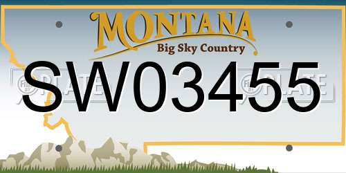 SW03455 Montana License Plate