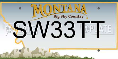 SW33TT Montana License Plate
