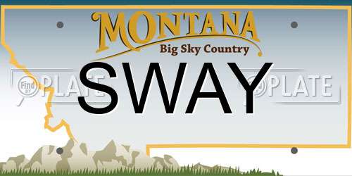SWAY Montana License Plate