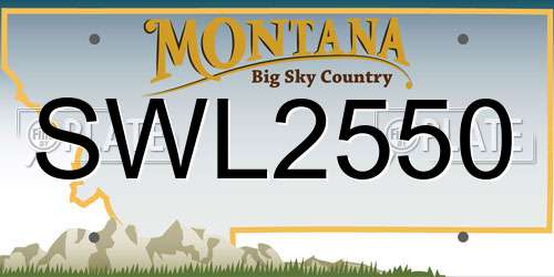 SWL2550 Montana License Plate