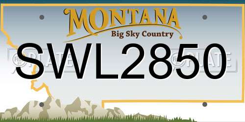 SWL2850 Montana License Plate