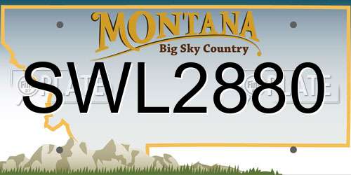 SWL2880 Montana License Plate