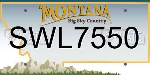 SWL7550 Montana License Plate