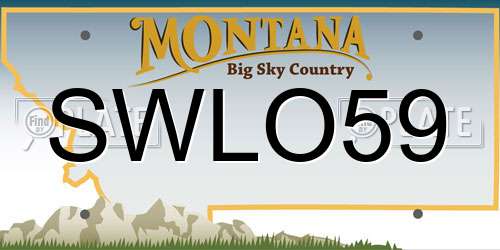 SWLO59 Montana License Plate