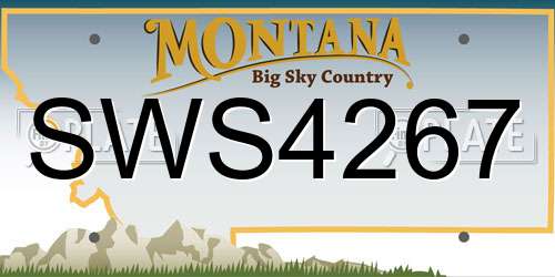 SWS4267 Montana License Plate