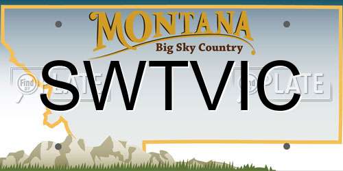 SWTVIC Montana License Plate