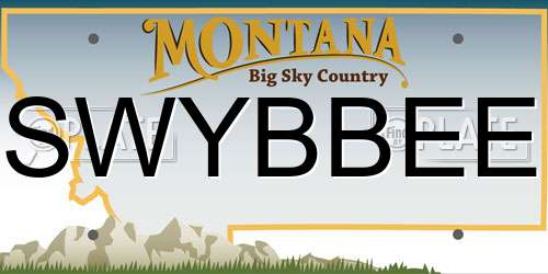 SWYBBEE Montana License Plate
