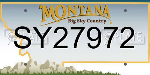 SY27972 Montana License Plate