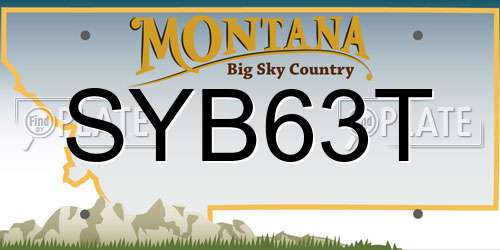 SYB63T Montana License Plate