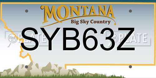SYB63Z Montana License Plate