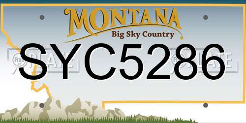 SYC5286 Montana License Plate
