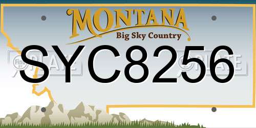 SYC8256 Montana License Plate