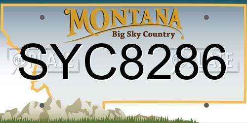 SYC8286 Montana License Plate